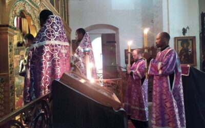 Священнослужители Патриаршего Экзархата Африки и духовенство обители совершили Литургию Преждеосвященных Даров