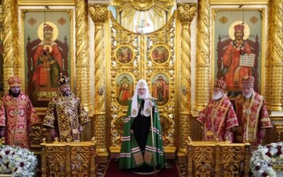 Патриаршая проповедь в Неделю жен-мироносиц после Литургии в Георгиевском соборе в Одинцове Московской области