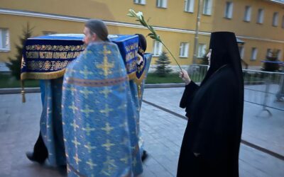 В нашем монастыре совершено всенощное бдение с чином Погребения Пресвятой Богородицы