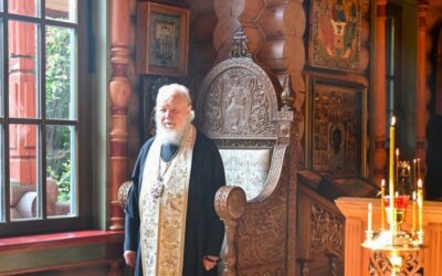 В Неделю 14-ю по Пятидесятнице Святейший Патриарх Кирилл молился за Литургией в Александро-Невском скиту близ Переделкина