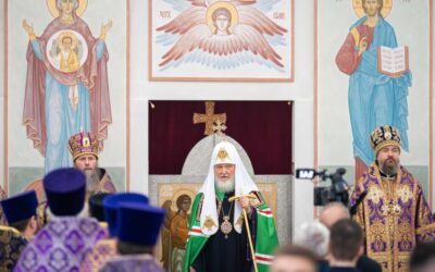 Патриаршая проповедь в праздник Воздвижения Креста Господня после Литургии в московском храме преподобного Сергия Радонежского в Гольянове
