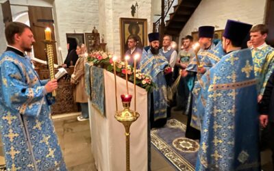 В канун главного престольного праздника в нашей обители совершено всенощное бдение