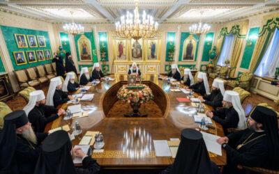 Поздравление членов Священного Синода Русской Православной Церкви Святейшему Патриарху Кириллу по случаю дня рождения