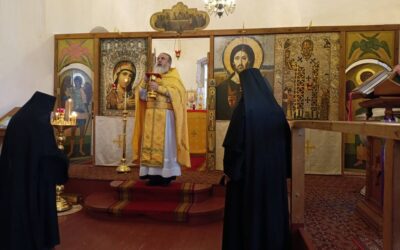 На подворье состоялось воскресное богослужение и совершено воспоминание колесования великомученика Георгия Победоносца