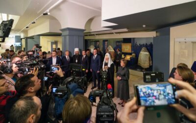 Святейший Патриарх Кирилл возглавил церемонию открытия выставки «Святая обитель: к 600-летию Соловецкого монастыря»