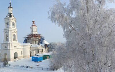 Окрестности подворья обители в попразднство Крещения Господня. Крещенские морозы