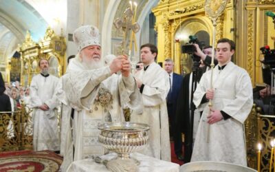 Проповедь Святейшего Патриарха Кирилла в праздник Крещения Господня после Литургии в Богоявленском кафедральном соборе в Москве
