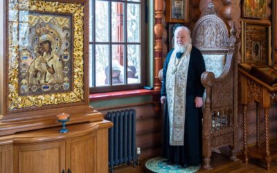 Святейший Патриарх Кирилл в годовщину избрания на Патриарший престол молился за Литургией в Александро-Невском скиту близ Переделкина