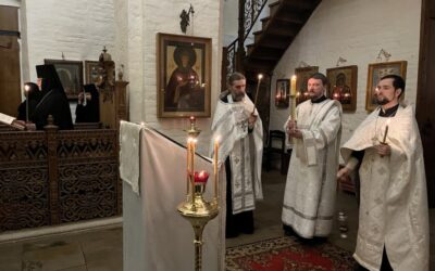 В канун празднования Обрезания Господня и дня памяти святителя Василия Великого в нашей обители совершено всенощное бдение