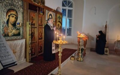 Во вторник 1-й седмицы Великого поста на подворье обители совершено великое повечерие с чтением Покаянного канона прп. Андрея Критского