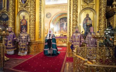 Проповедь Святейшего Патриарха Кирилла в день памяти святителя Алексия Московского после Литургии в Богоявленском кафедральном соборе в Москве