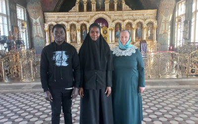 Нашу обитель посетили студент Николо-Угрешской духовной семинарии и преподаватель русского языка