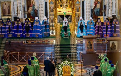 Патриаршая проповедь в праздник Входа Господня в Иерусалим после Литургии в Храме Христа Спасителя