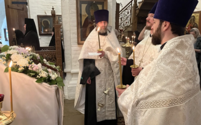В канун праздника Вознесения Господня в нашем монастыре состоялось праздничное богослужение 